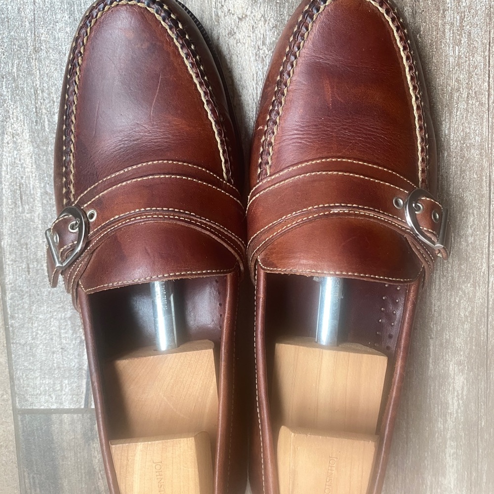 Mens Cole Haan Brown Leather Loafer Slip on Buckle Size 12 Medium 12m #1129